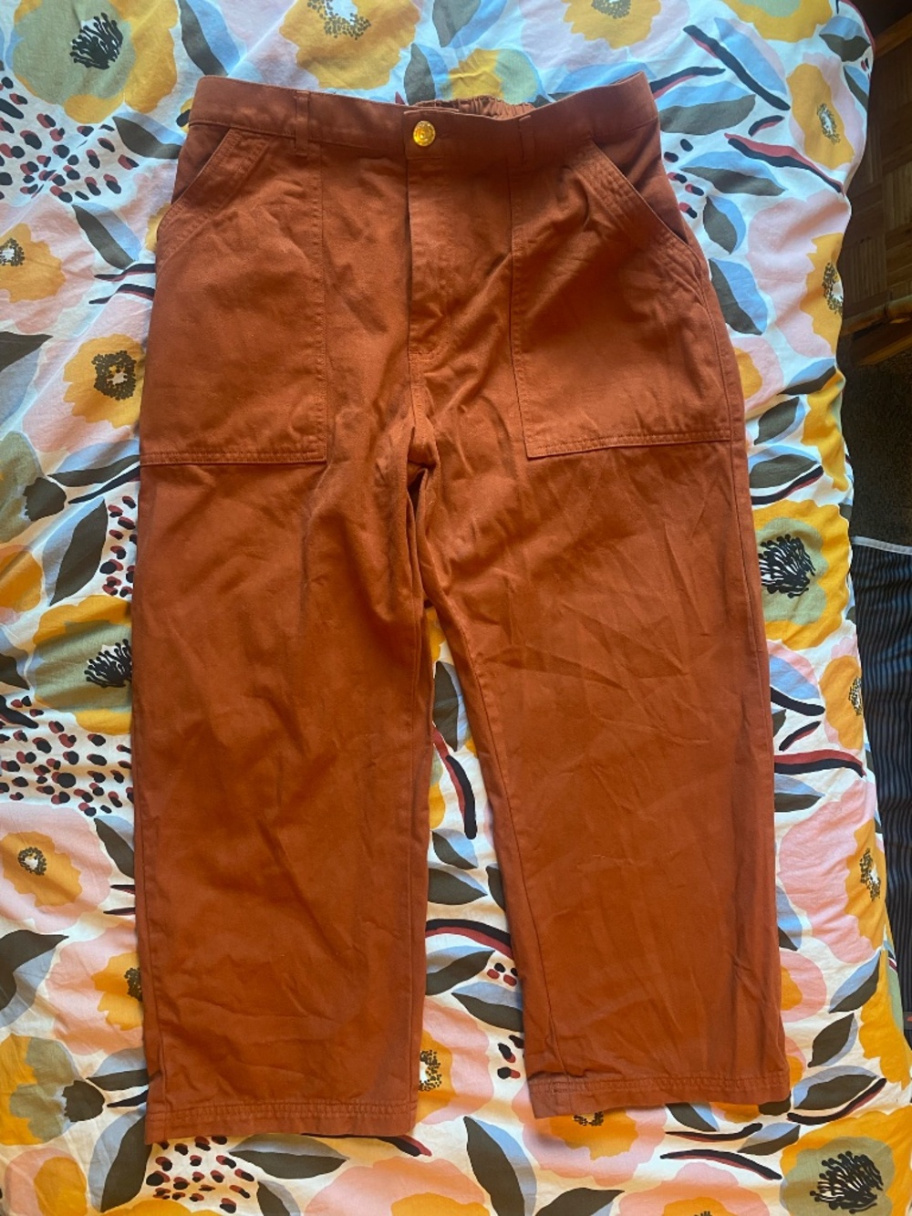 Big Bud Press Work Pants - Burnt Terra Cotta, size L Petite